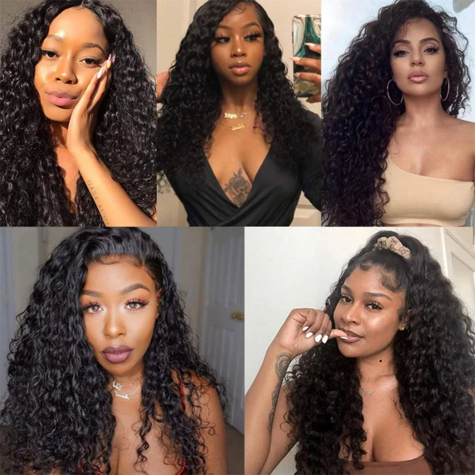 15A Raw Indian Hair Bundles Deal Deep Wave Bundle Kinky Curly Human Hair Extensions Loose Deep Wave Water Wave For Black Women