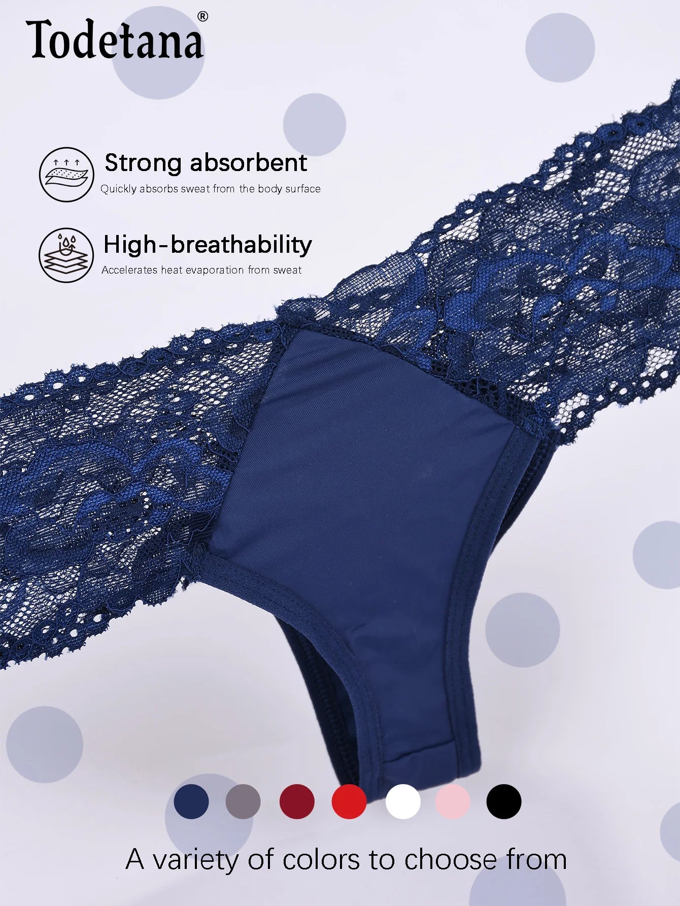 7-Pack Mid-Rise Women's G-String Floral Hollow-Out Design Lightweight Breathable Everyday Comfortable Fit-Made Spandex/Nylon