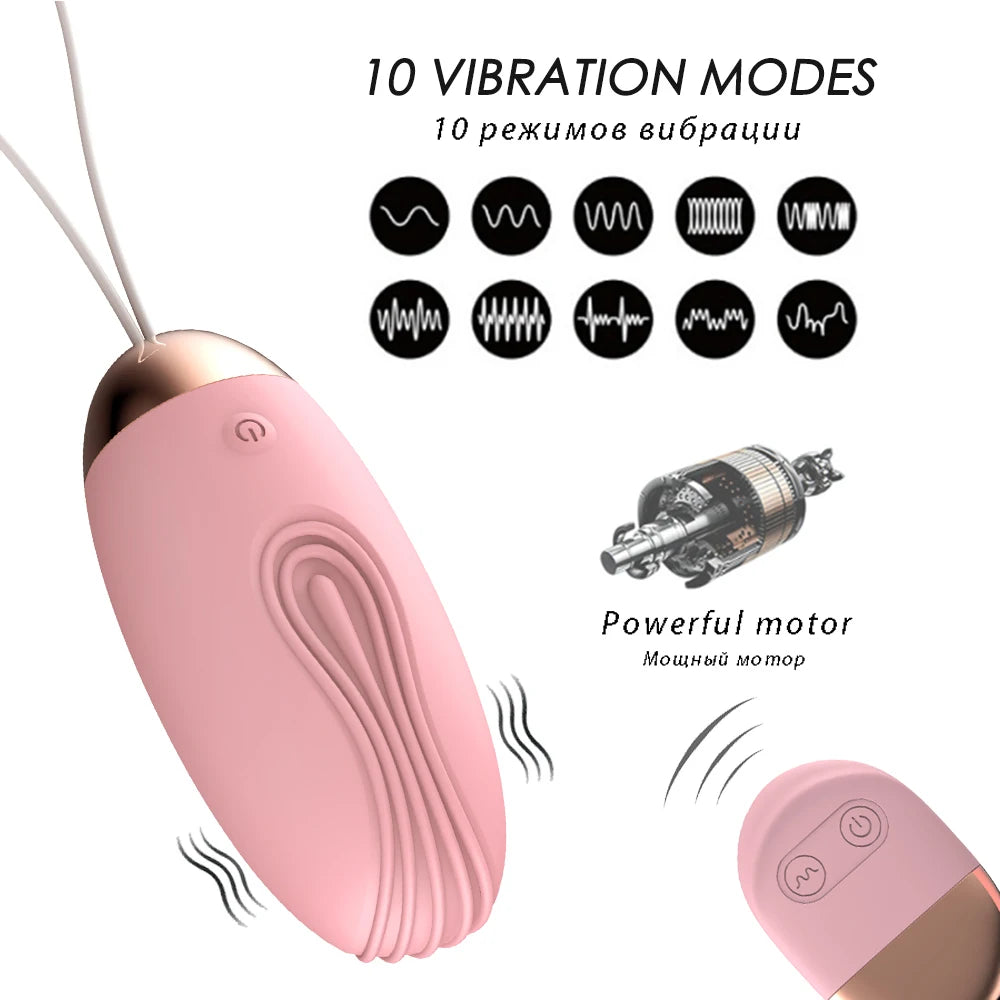 Wireless Remote Control Vibrating Eggs for Women - 10 Speeds Clitoris Stimulator Vaginal Massage Ball G-Spot Vibrators