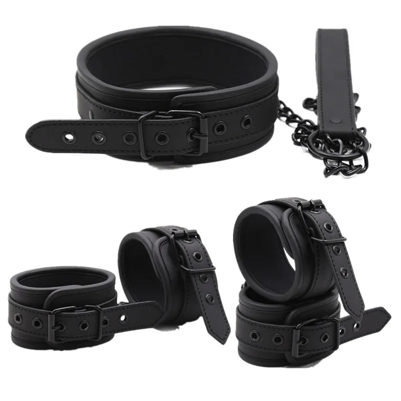 Sex Toys for Women BDSM Bondage Set Erotic Adult Toys Handcuffs Ankle Cuffs Collar Sex Toy Kit Adult Games Sex Products