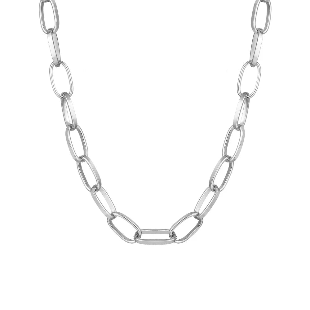 Retro Necklace Chains Chain For Women Exaggeration Collares Collar Necklaces Collier Naszyjnik Colar Choker Cadena Fashion