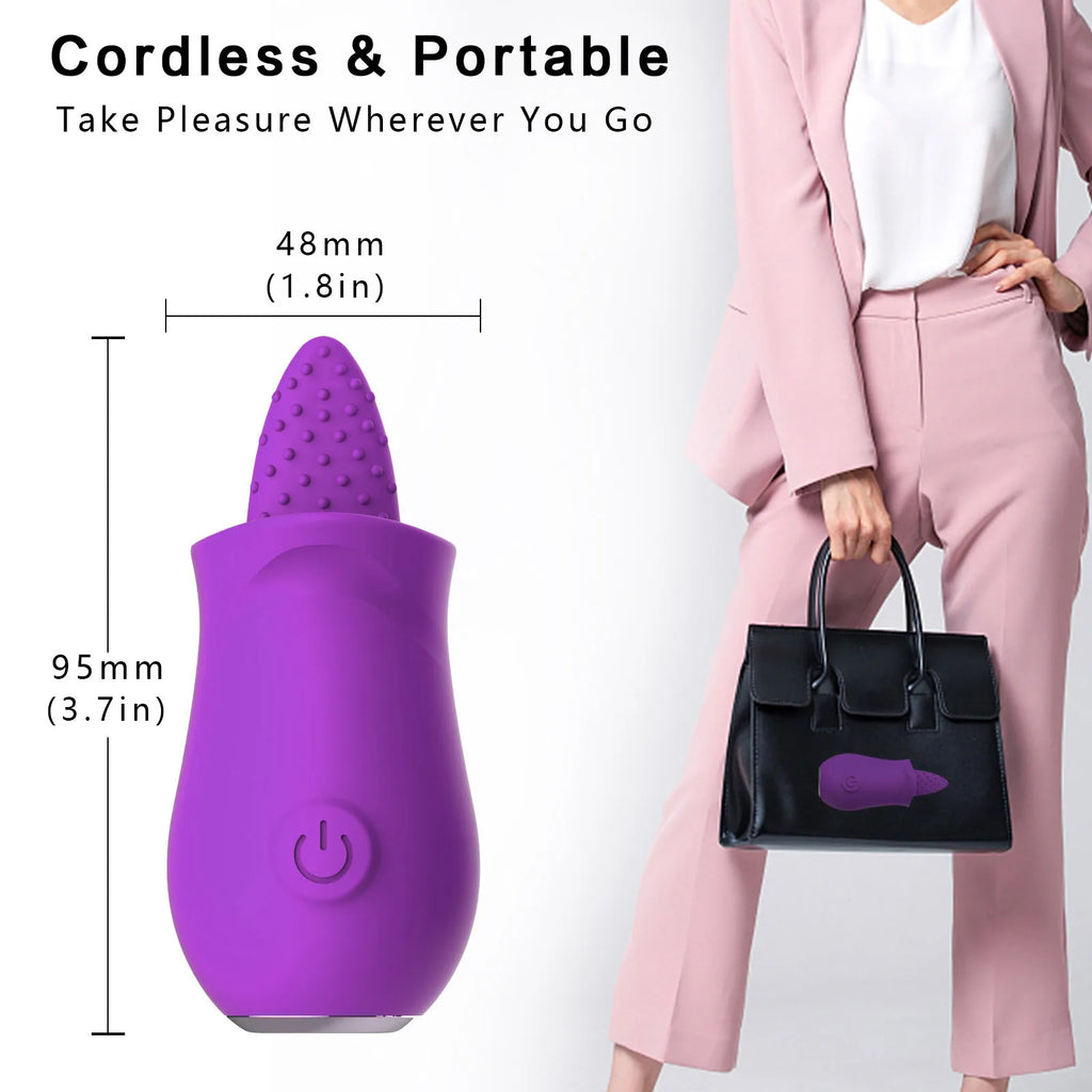 Tina Second Generation Rose Tongue Waterproof Adult Dildo for Jumping Female Masturbator Husband Wife USB Rechargeable Vibrator
