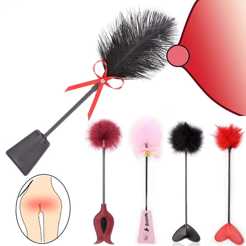 Sex Toys For Women Feather Bondage Whip Fetish Spanking Paddle Erotic Slave Flogger Adult Games Sex Furniture BDSM Sexules Toys