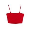 Women's Sexy Tight Camisole Summer New Fashion Casual Simple Solid Color White Spaghetti Strap Crop Tops Plus Size XS-5XL