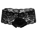 Men's Sexy Underwear Lace Floral Small Boxer Shorts Underpants Red Black ZJH1005 M,L,XL