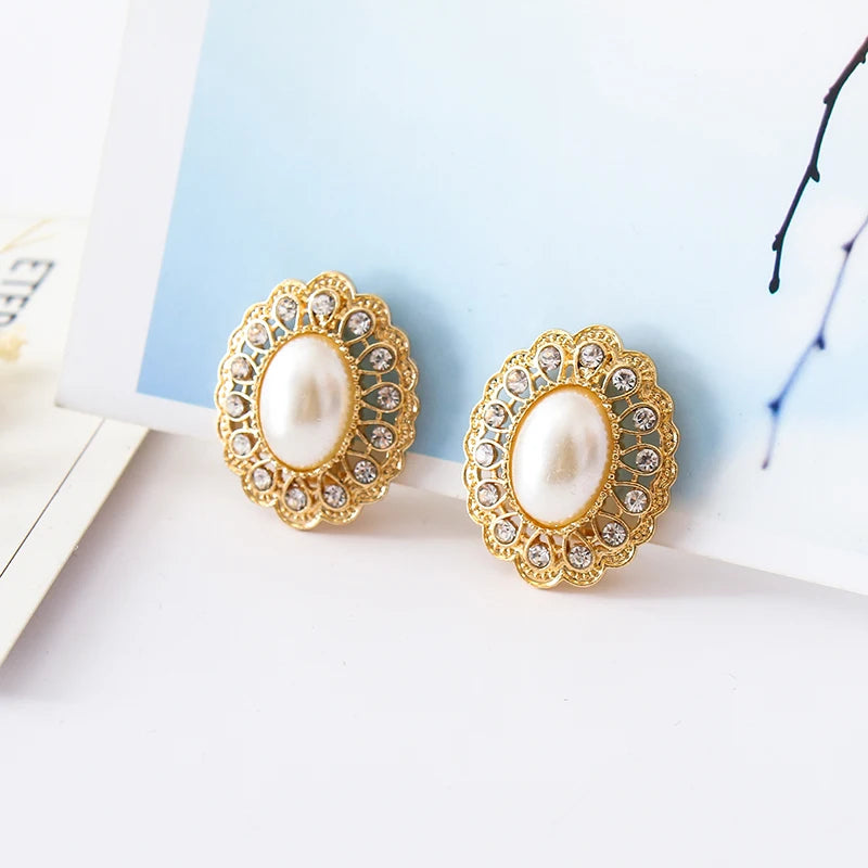 COWNINE New Brincos Clip Earing boucle d'oreille Bijoux Simulated-pearl Ear Cuff Earrings For Women Girl Jewelry Gift Pendientes