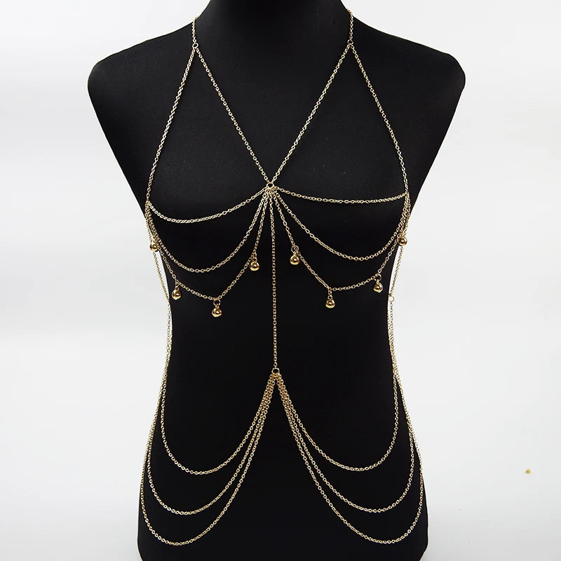 Women Chain Necklaces & Pendants Sexy Chest Neck Chains Necklace Fashion Collier Bijoux Layer Jewelry