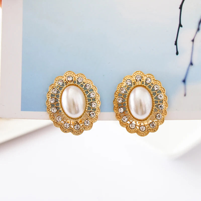 COWNINE New Brincos Clip Earing boucle d'oreille Bijoux Simulated-pearl Ear Cuff Earrings For Women Girl Jewelry Gift Pendientes