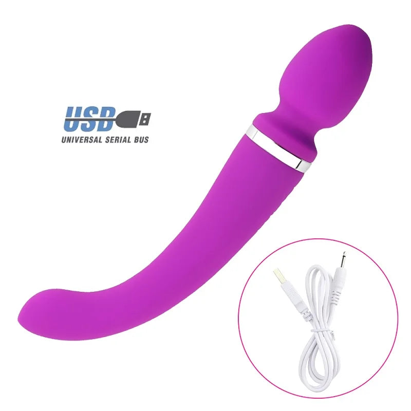 Sex Toys for Adults Dual Vibrator Wand Massager Dildo Vibrator Waterproof G-Spot Clitoris Anal Stimulator Sex Toys for Women