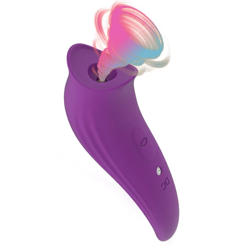 Purple Bird Sucker 8-Frequency Vibrator Female Masturbator with Clitoris G-Spot & Breast Sucking Flirting Massager