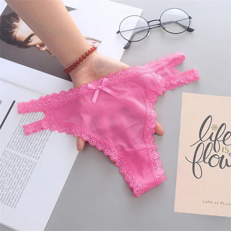 Summer Thin Panties Sexy Hollow Out Women's Lace Seamless Underwear Low Waist Lingerie G-String Breathable Comfort Lady Briefs