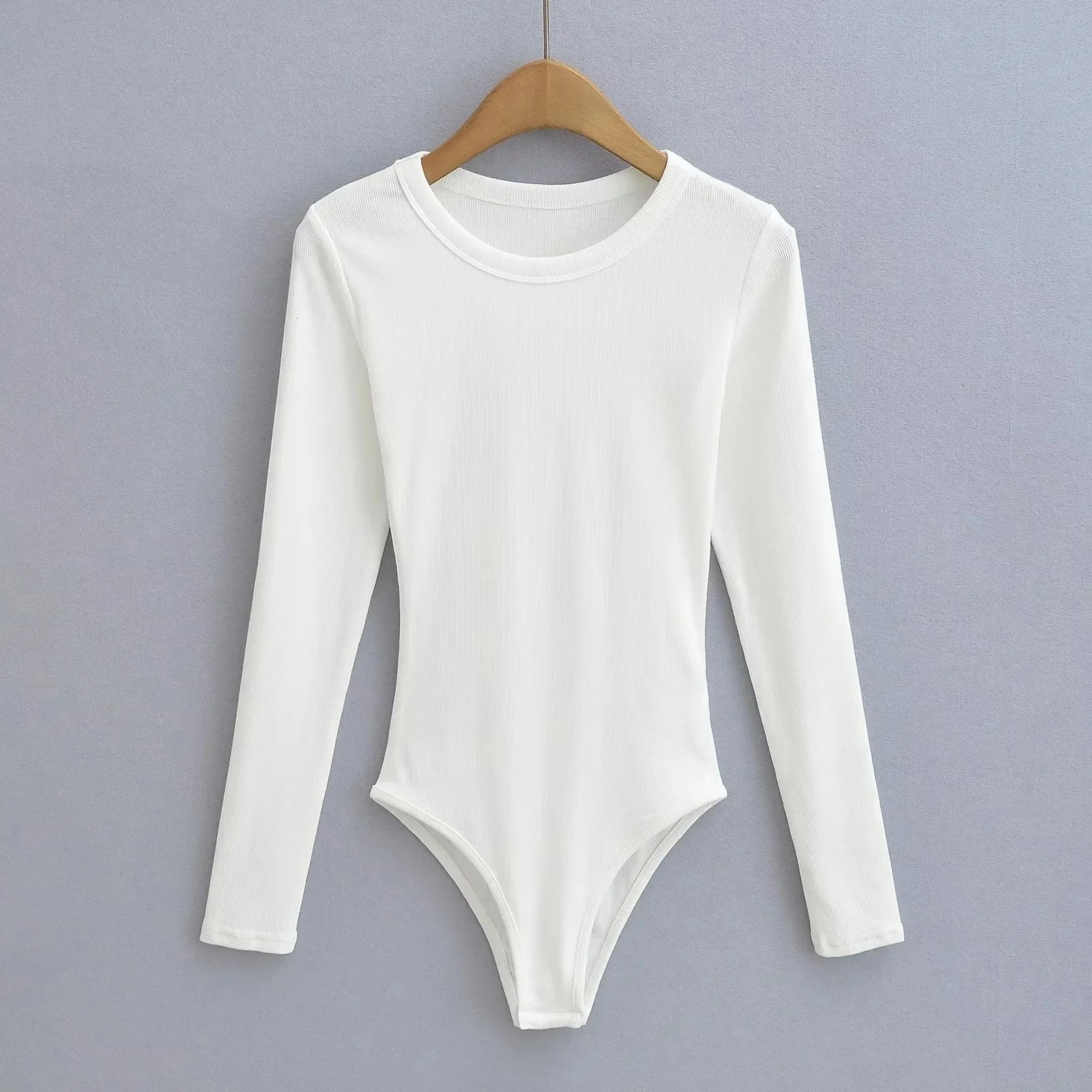 Basic round Neck Long Sleeve Onesie Hot Sale Of The Season New Style Versatile Slim Fit High Elasticity Ribbed T-Shirt Base Laye