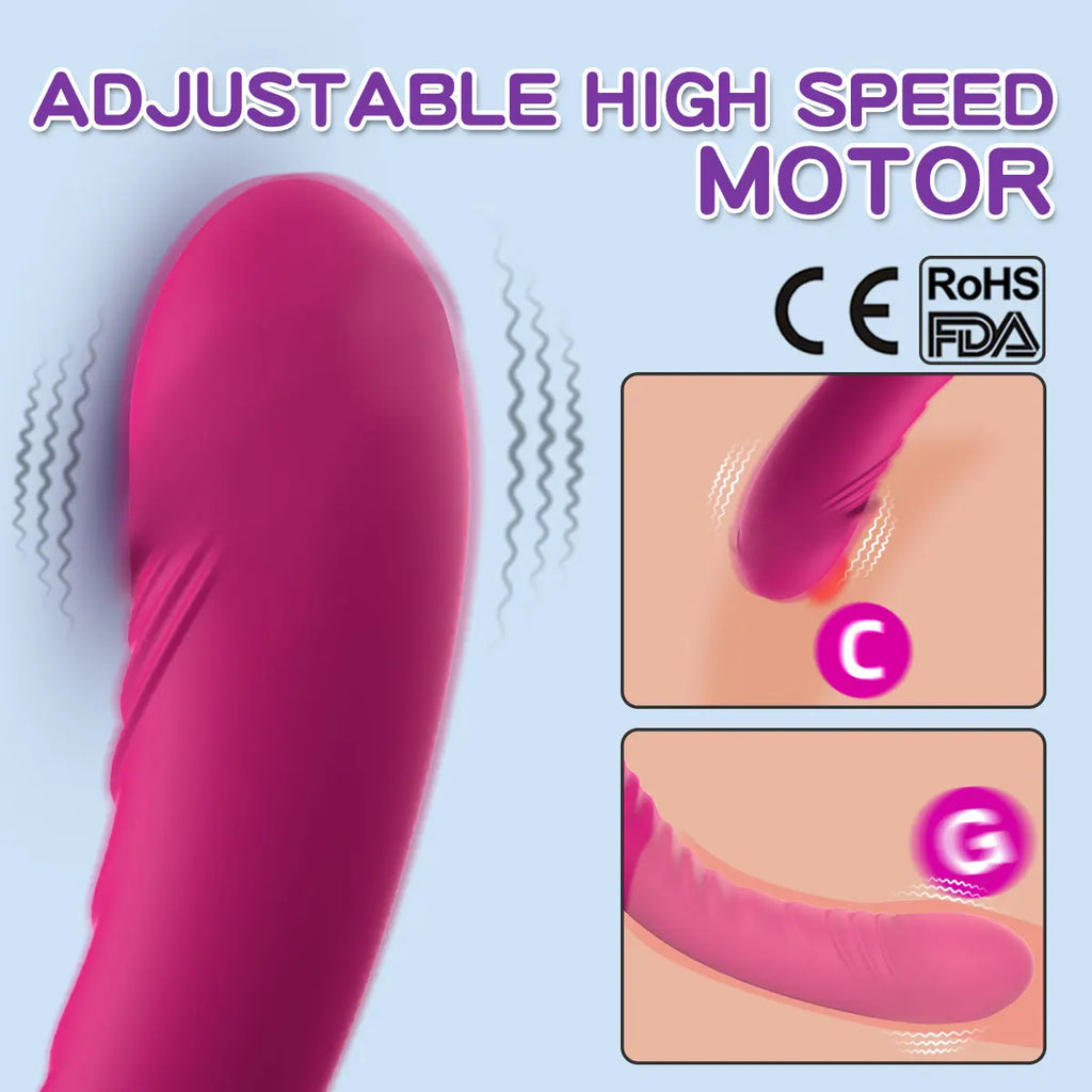 Long Vibrator Dildo Sex Toys for Women - Powerful Vibro Magic Wand Clitoris and G-Spot Stimulator - Female Masturbation Adult Goods