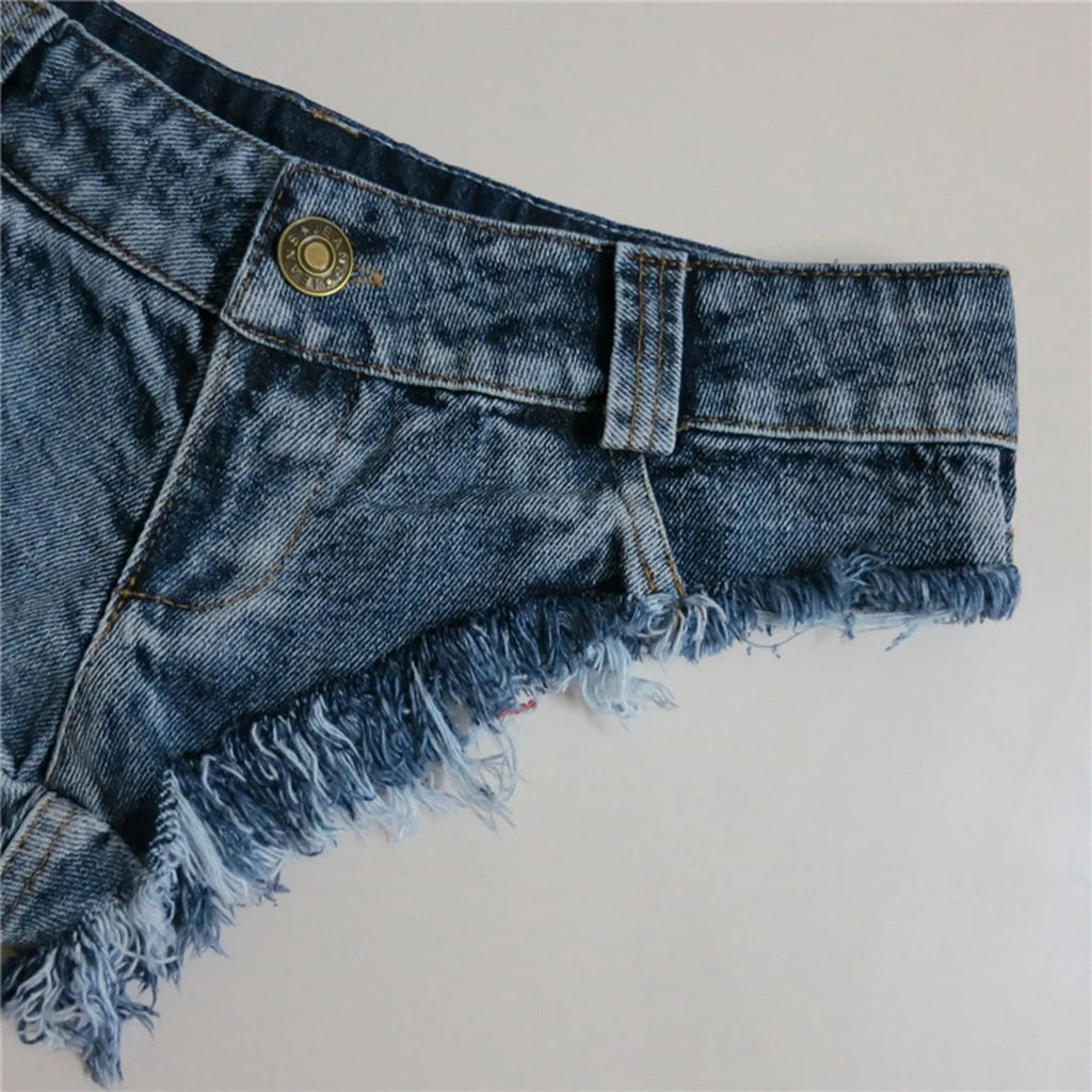 Sexy Mini Denim Shorts Women Summer Low Waist Booty Shorts Fashion Short Jeans Hot Pants Beach Party Nightclub Jean Shorts