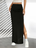 Autumn new fashionable women's slit skirt
