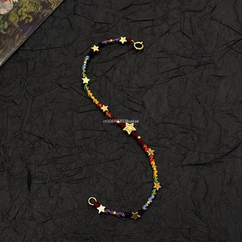 Star Bracelet for Women Girl Weave Multicolour Bohemia Romantic Jewelry Gifts Bracelet for Women pulseras para hombre браслет