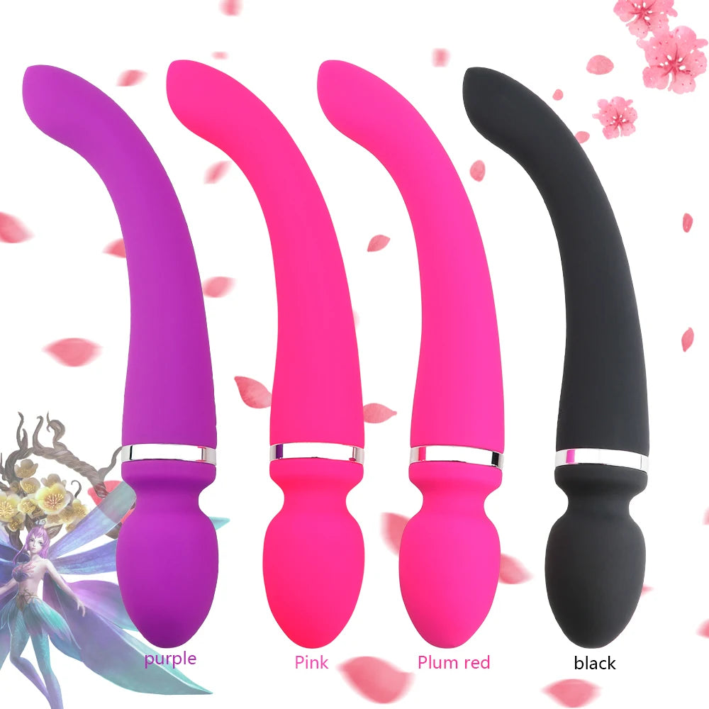 Sex Toys for Adults Dual Vibrator Wand Massager Dildo Vibrator Waterproof G-Spot Clitoris Anal Stimulator Sex Toys for Women