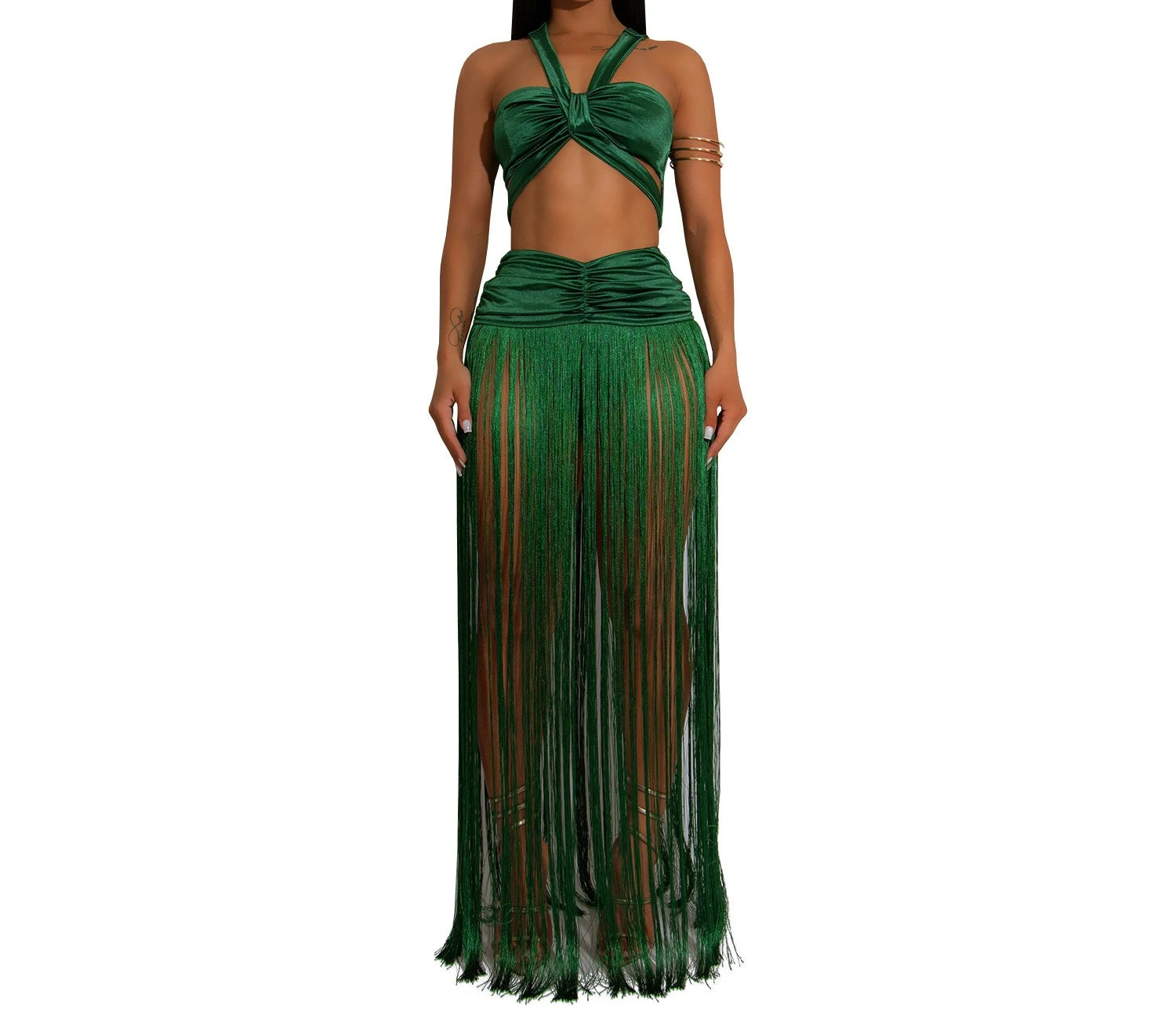 2 Piece set Womens Long Dresses Woman Clothes Bodycon Summer Elegant Party Dresses Tassel Evening Birthday Prom Dress HXY261 HXY