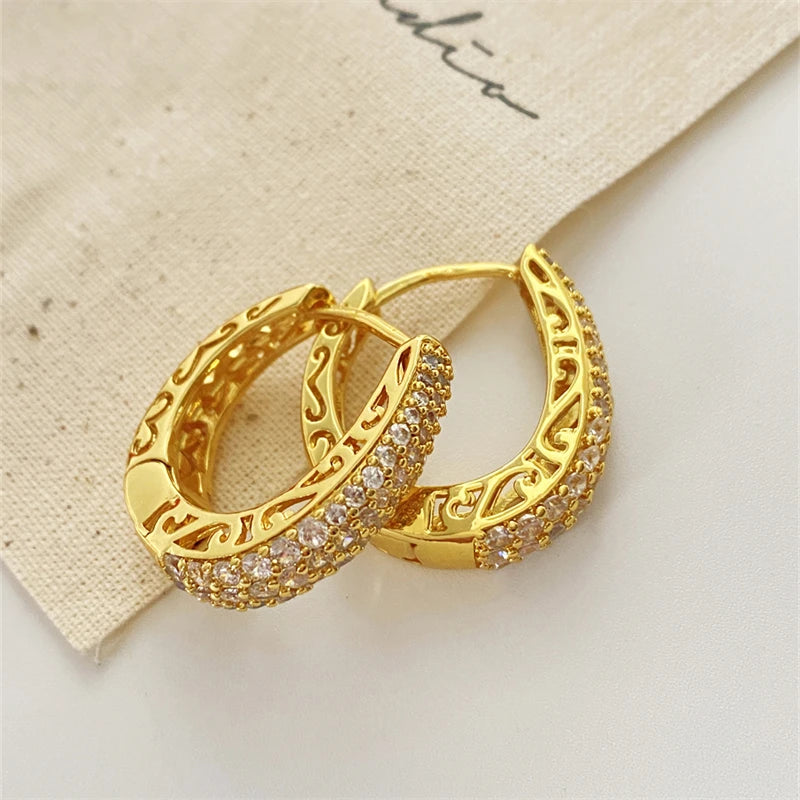 Boho High-end Zircon Decorative Earrings Suitable For Women To Wear Fashionable Jewelry For Summer Travel