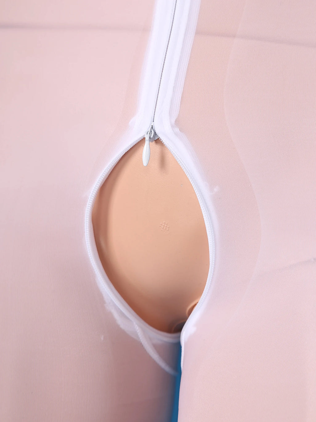 Women's Sexy Glossy Zipper Crotch Pantyhose Tights See-Through Sheer Solid Color Elastic Waistband Leggings with Socks Stretchy