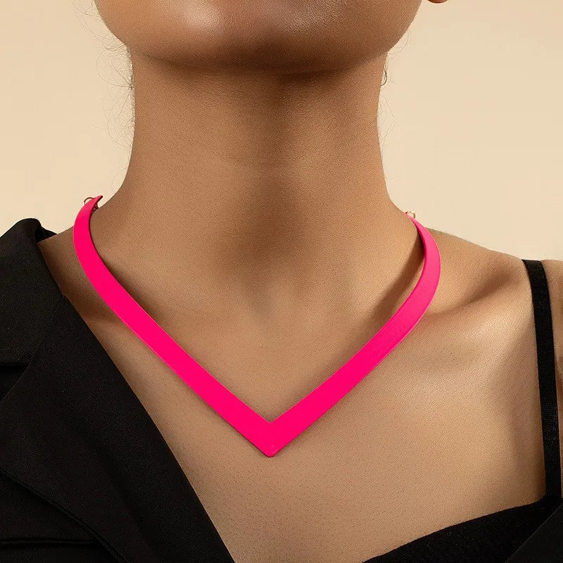 Gorgeous, sexy, exaggerated punk style collar, hip-hop rock Y2K necklace, party outfit, collarbone chain
