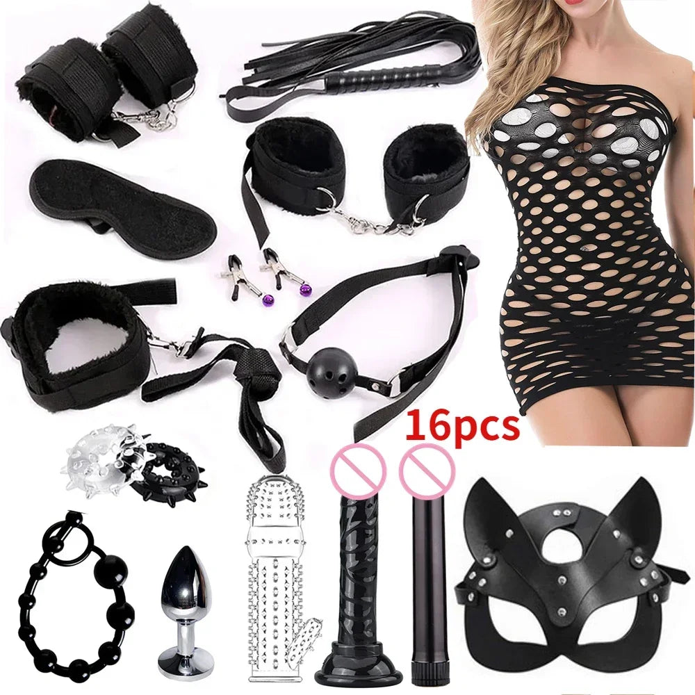 BDSM sex toys for couples, erotic accessories, handcuffs for sex sessions, anal plug, sex games, adult sex toys, sex shop