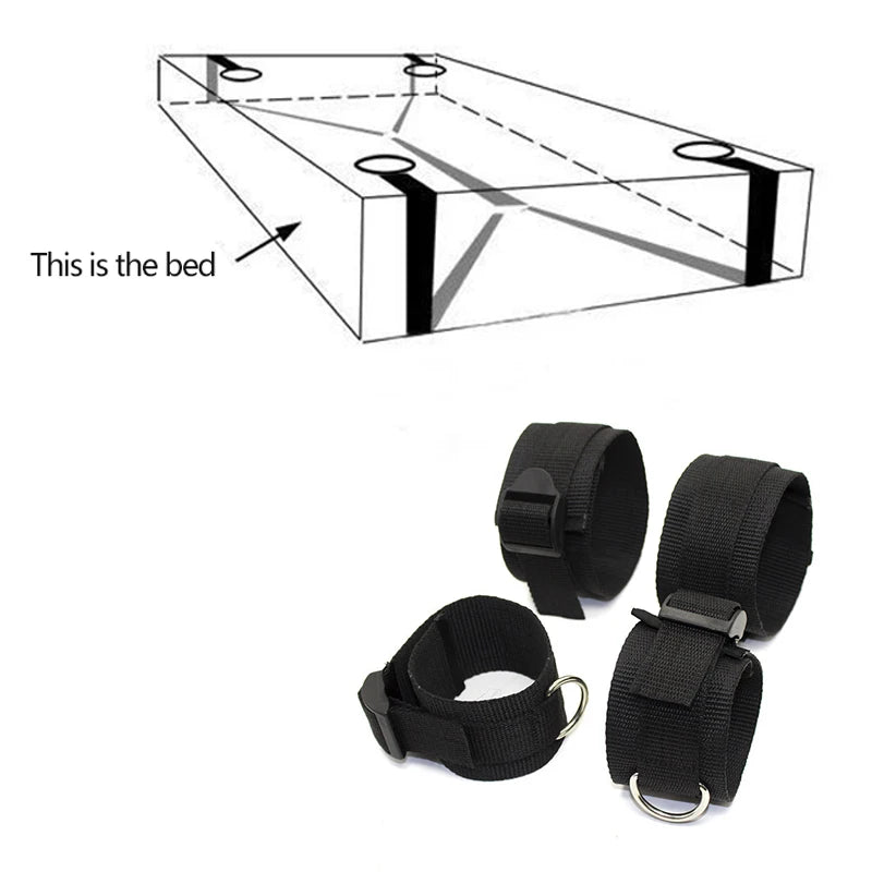 Sex Toys For Women Couples Handcuffs BDSM Bondage Set Strap Adult Game Goods Wrists & Ankle Cuffs Sexual Products 18+ Adult