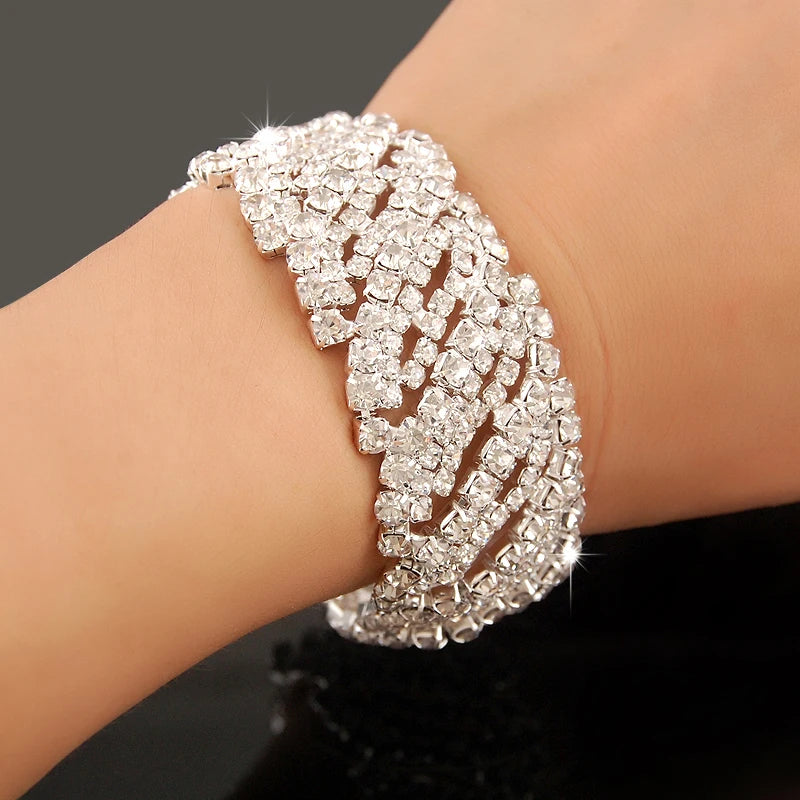 New Fashion Charm Bracelets 925 Silver AAAAA Zircon Crystal Women Bracelet Wedding Engagement Luxury Jewelry