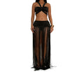 2 Piece set Womens Long Dresses Woman Clothes Bodycon Summer Elegant Party Dresses Tassel Evening Birthday Prom Dress HXY261 HXY