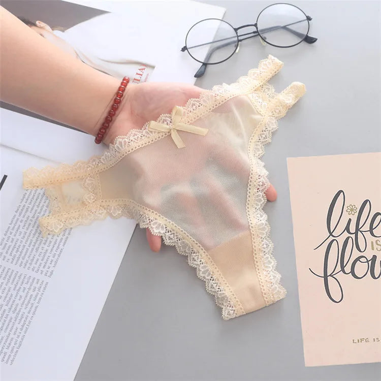 Summer Thin Panties Sexy Hollow Out Women's Lace Seamless Underwear Low Waist Lingerie G-String Breathable Comfort Lady Briefs