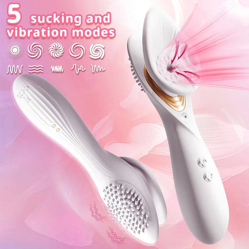 Sex Toys Vacuum Sucking Vibrator Massager For Women 2 In 1 Sex Machine Clitoral Stimulation Masturbator Powerful Vibration Adult