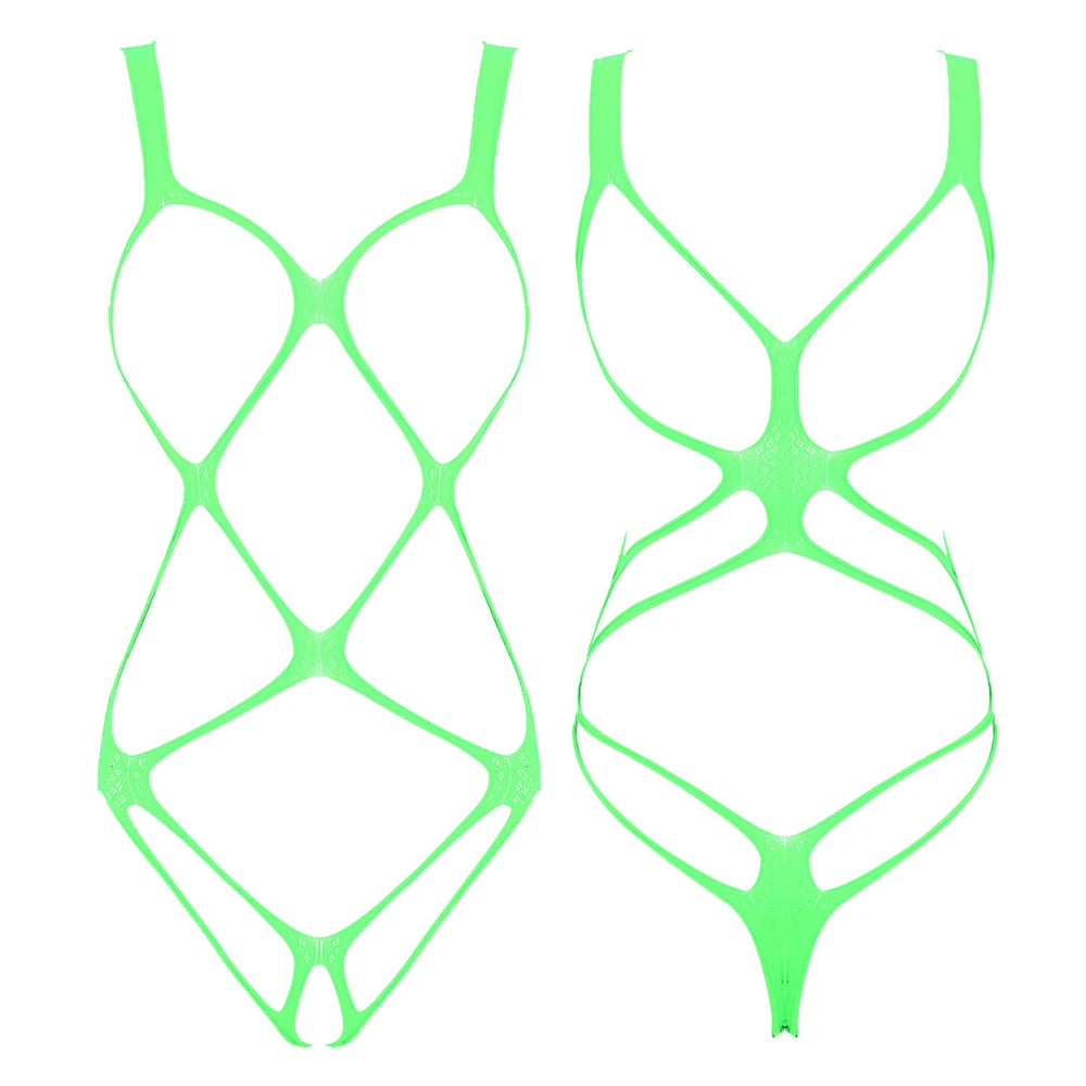 Sexy Body Stocking Fishnet Bodysuit Long Sleeve Lace Lingerie Dress Bodystocking Night Club Porno Clothes Sexy Costumes Outfits