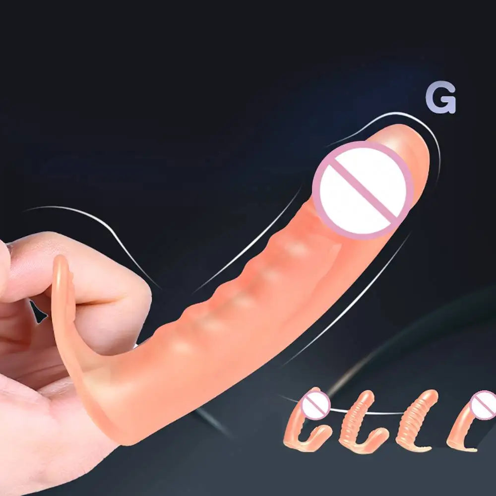 Sex Toys For Women Men Adult Erotic BDSM G Spot Vagina Massager No Vibrator Butt Plug Finger Sleeve Clitoris Stimulator Sex Shop