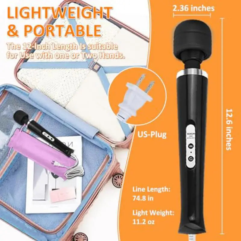 Electric Vibrador Handheld Massager Powerful Deep Tissue Muscle Relaxation Tool for Women - Foot Neck Back Hand Leg Arm