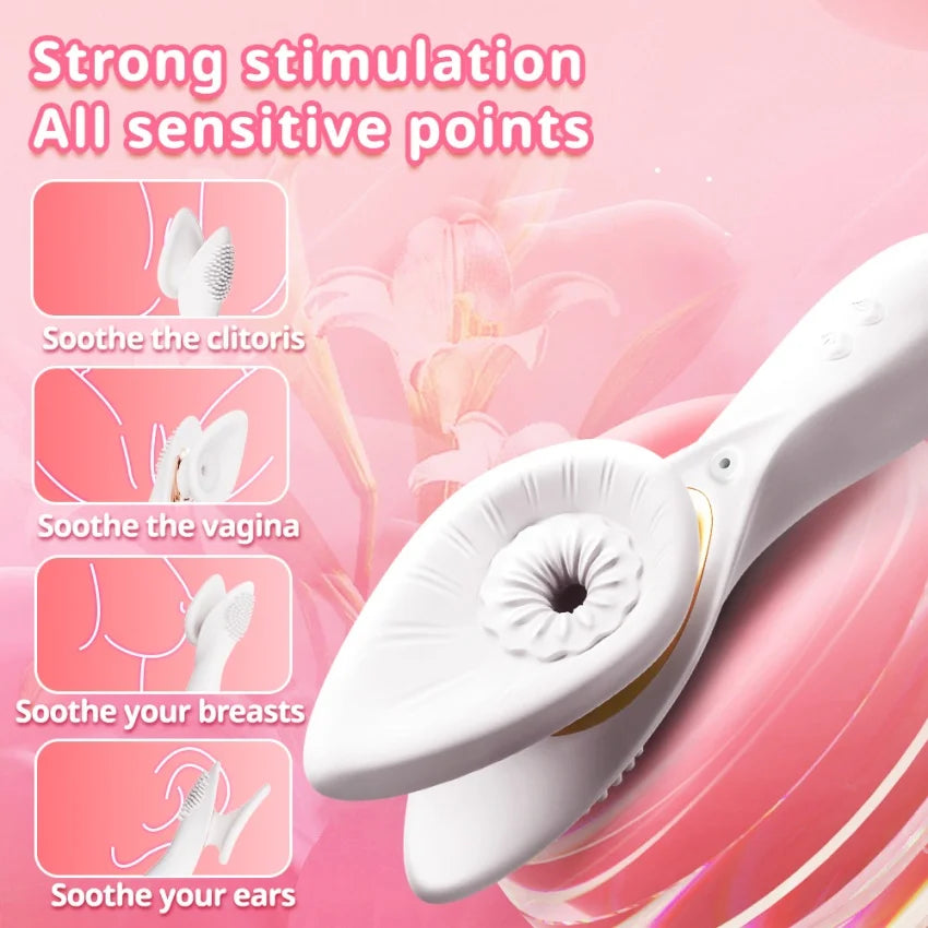Sex Toys Vacuum Sucking Vibrator Massager For Women 2 In 1 Sex Machine Clitoral Stimulation Masturbator Powerful Vibration Adult
