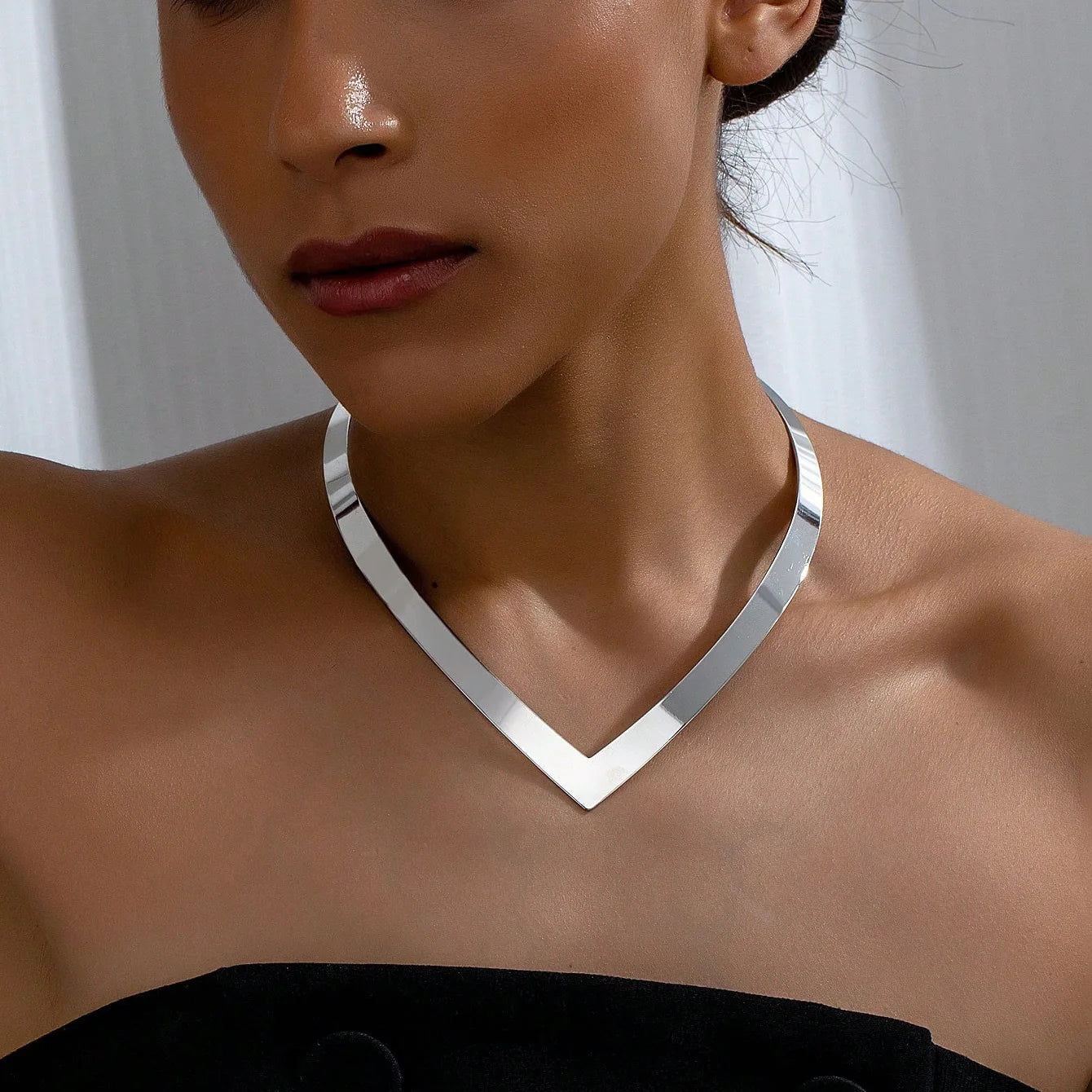 Gorgeous, sexy, exaggerated punk style collar, hip-hop rock Y2K necklace, party outfit, collarbone chain