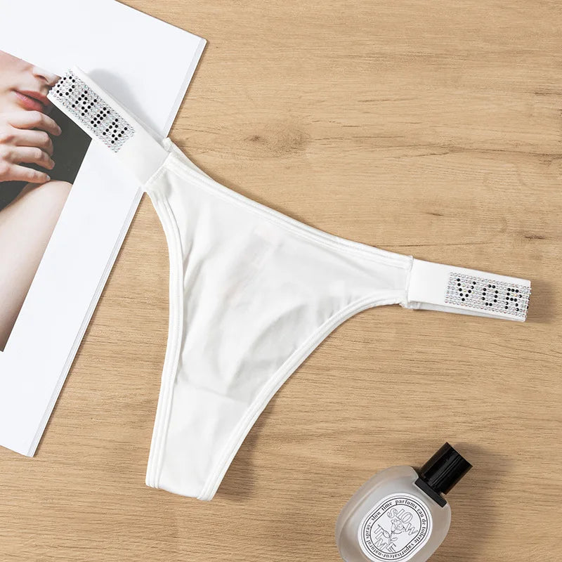 Erotic Thong Panties Female Lust Wind Traceless Ice Silk Ladies T Pants Hot Diamond Sexy Hot Briefs Female Panties Women