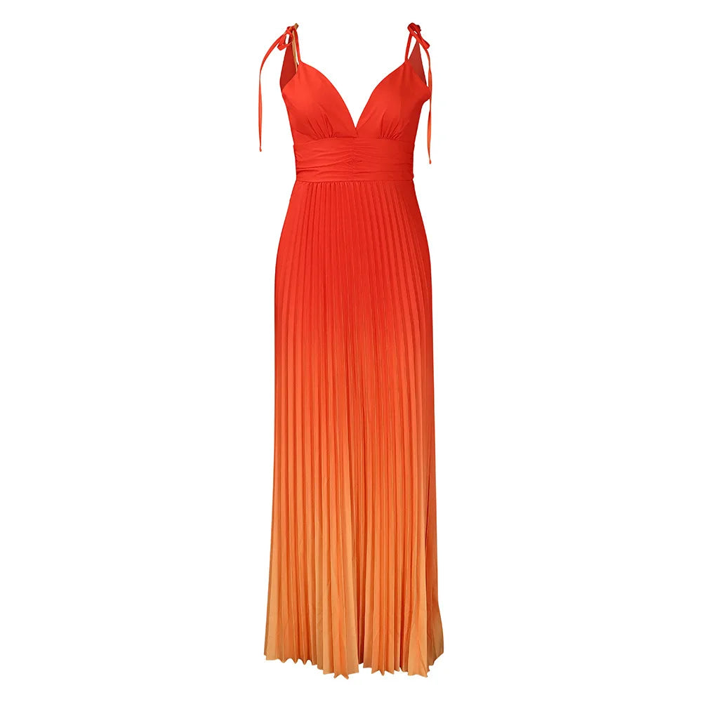 Womens Halter dresses Sexy drawstring cocktail Party dresses gradient summer Elegant evening dresses fashion long prom dress hy3