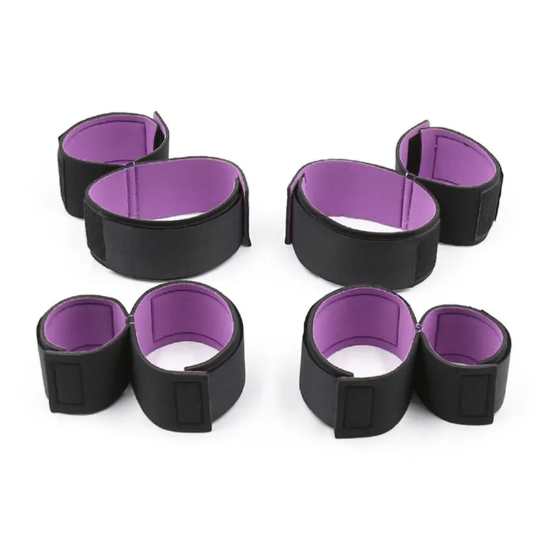 Adult Couples Erotic BDSM Bondage Restraints Slave Wrists & Ankle Cuffs No Vibrator Sex Toys For Women Men Accessories Sex Shop