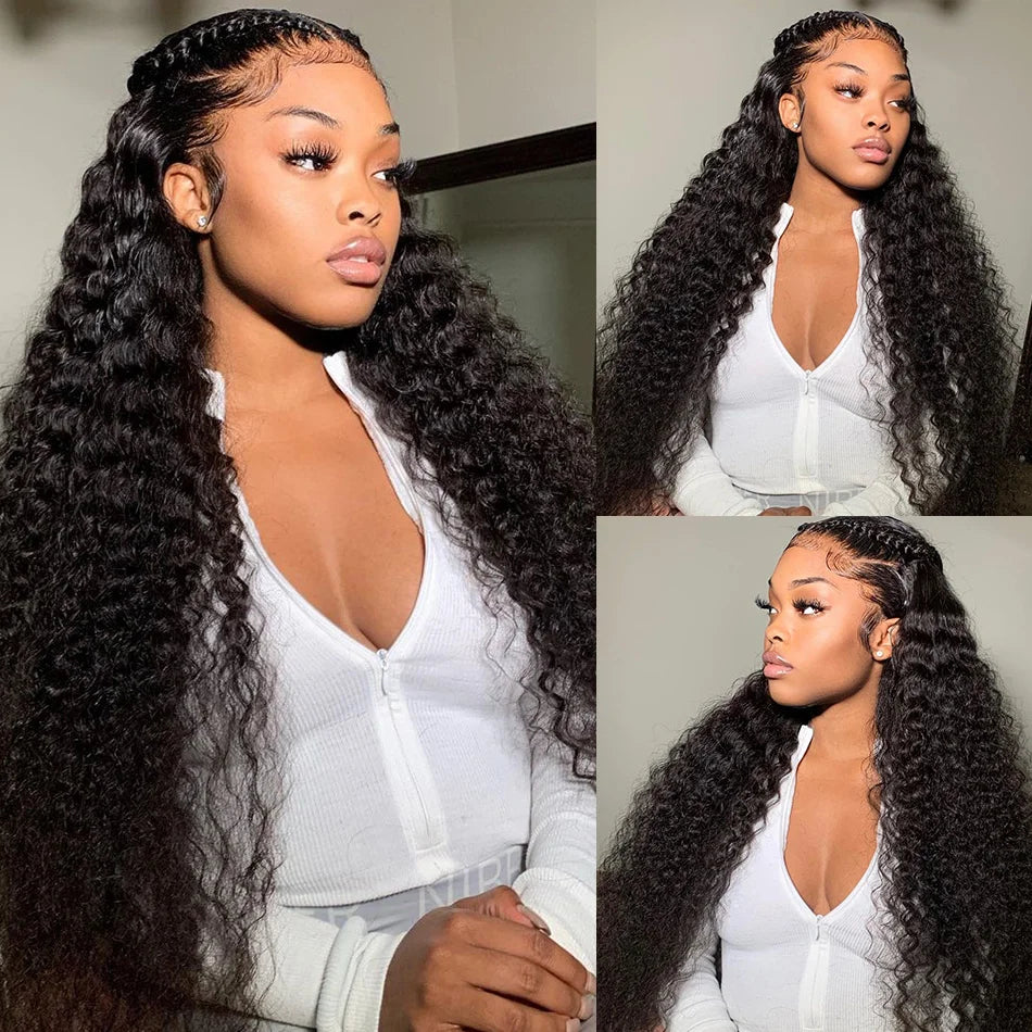 15A Raw Indian Hair Bundles Deal Deep Wave Bundle Kinky Curly Human Hair Extensions Loose Deep Wave Water Wave For Black Women