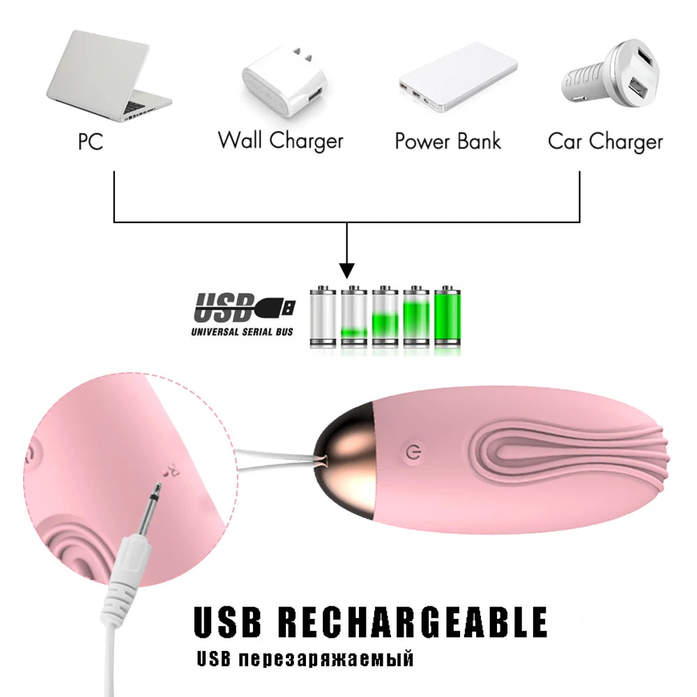 Wireless Remote Control Vibrating Eggs for Women - 10 Speeds Clitoris Stimulator Vaginal Massage Ball G-Spot Vibrators