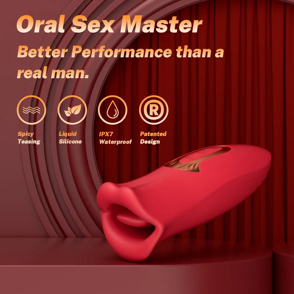 Sex Toys For Women Vibrator Tongue Licking Sucking G Spot Vibrator Nipple Clit Vibrations Stimulator Female Masturbation