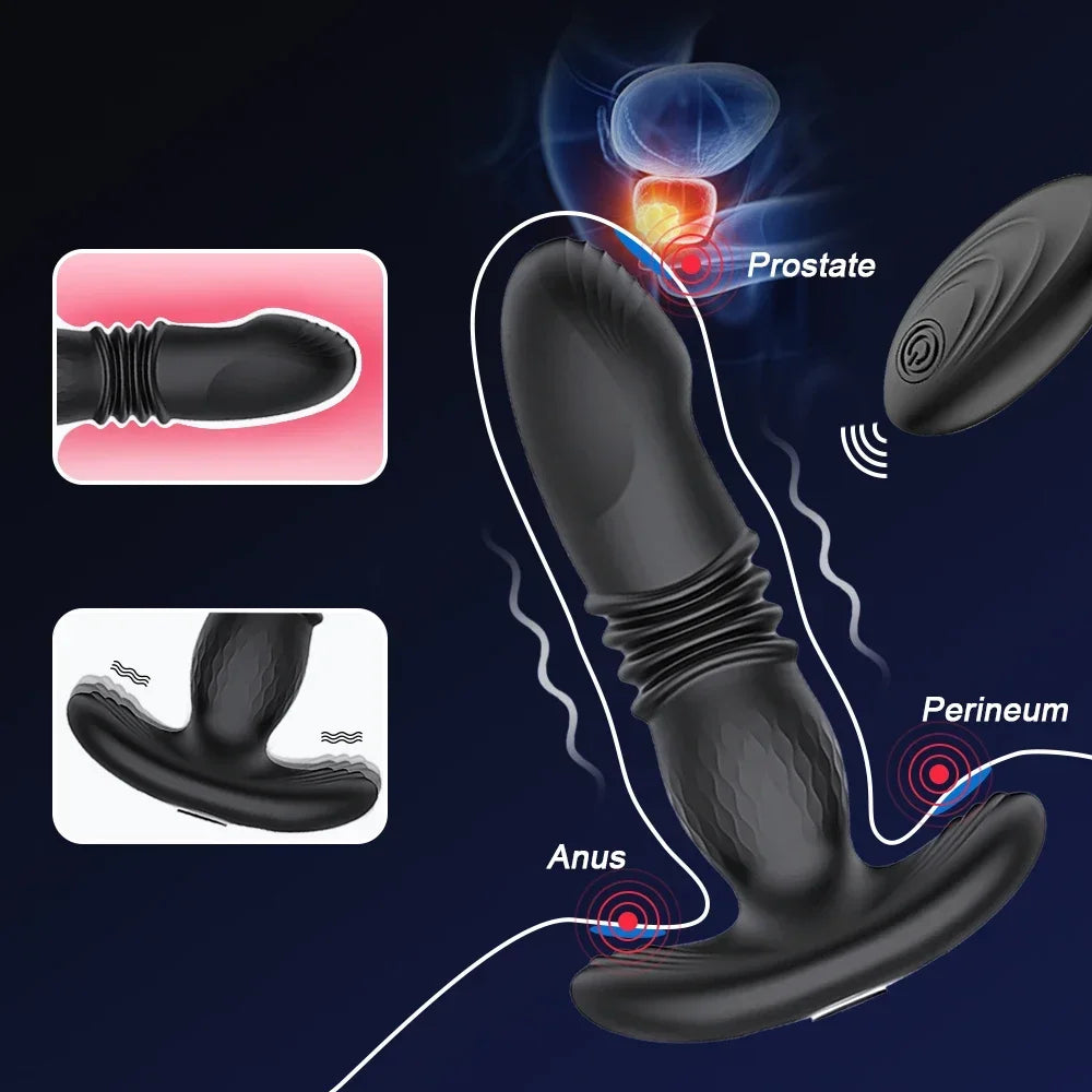 Sex Toys for Men Vibrator Butt Plug Wireless Remote Prostate Massager Ass Adult Goods Sex Toys for Men Women Butt Plug 18+