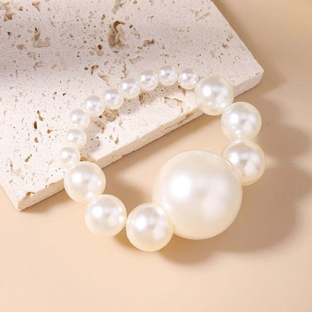 Exquisite Pearl Beaded Bracelet Handmade Bracelets Bangle Women Girls Brithday Party Fashion Jewelry Gifts