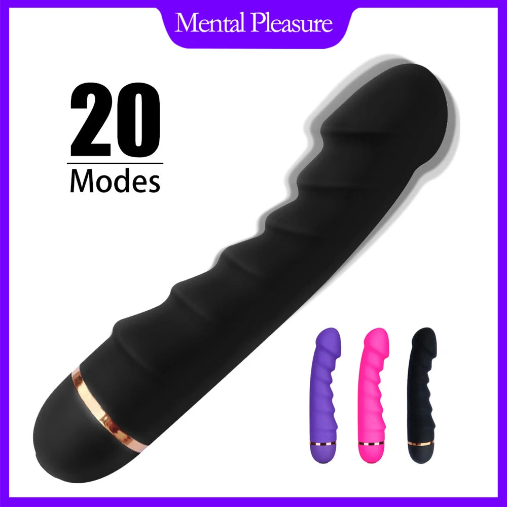 Sex Toys 20-Mode G-Spot Vibrator Vaginal/Anal Stimulators Sexy Toys Adult Toys Sexual Toys For Women Men Gay (No Batteries)