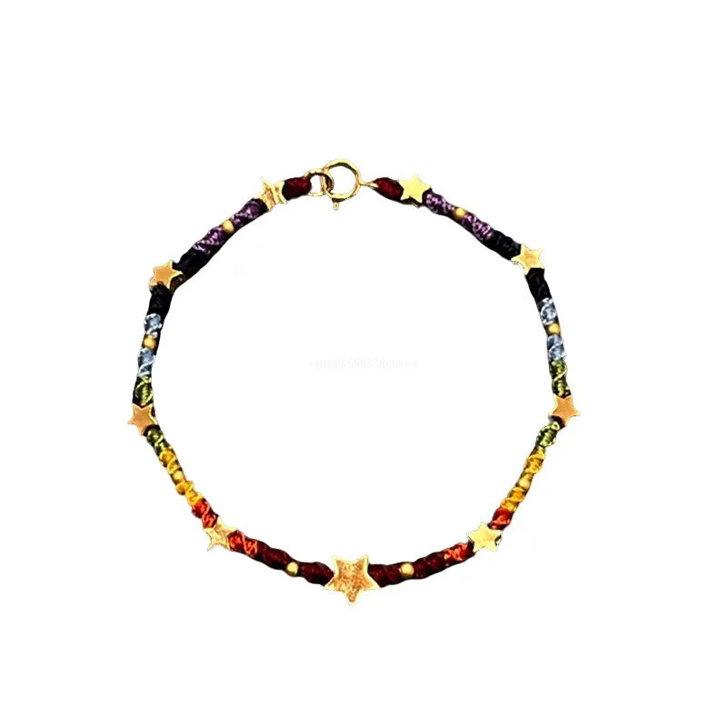 Star Bracelet for Women Girl Weave Multicolour Bohemia Romantic Jewelry Gifts Bracelet for Women pulseras para hombre браслет