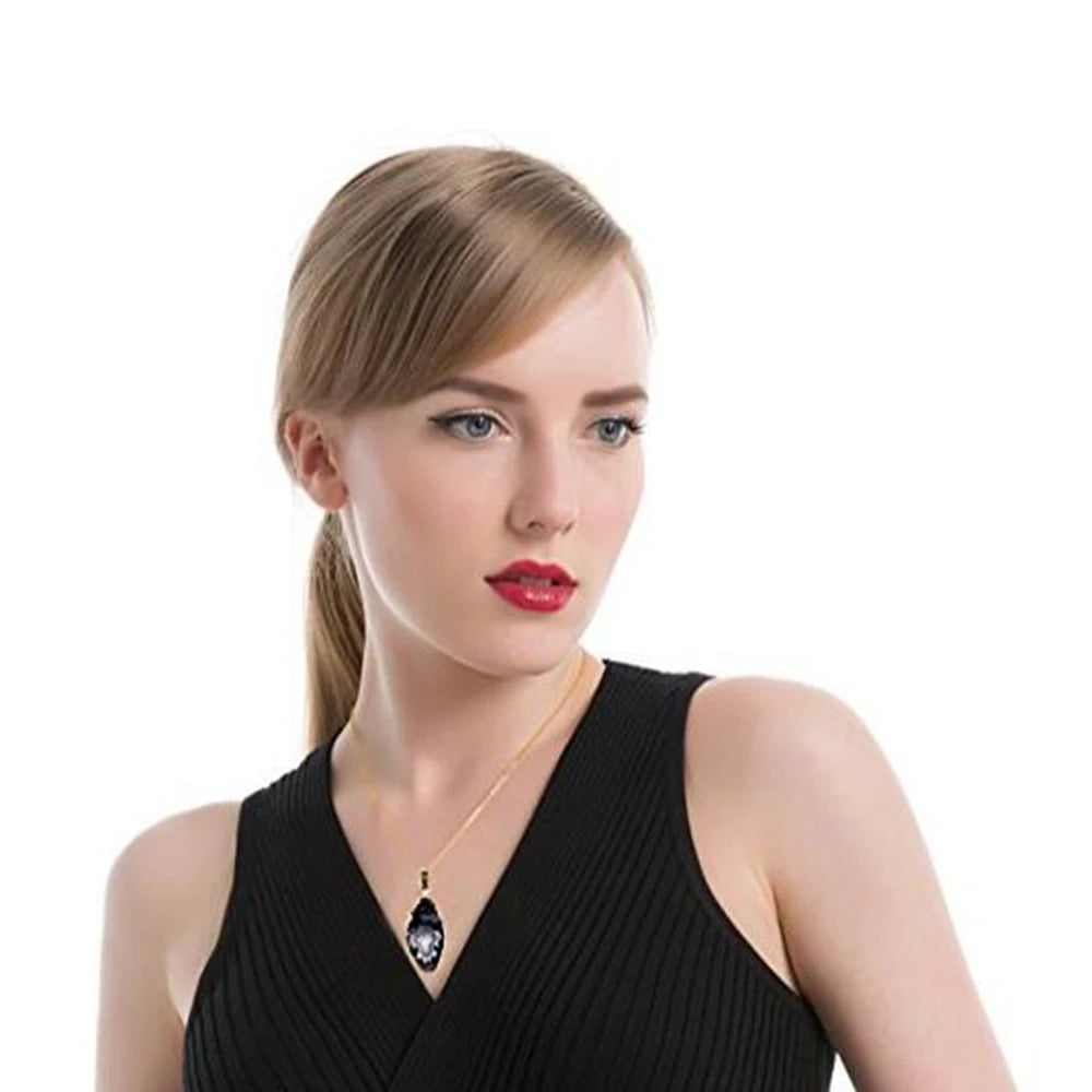 Irregular Shape Choker Necklace Natural Stone Pendant Necklaces Women Druzy Geode Quartz Necklace For Gift