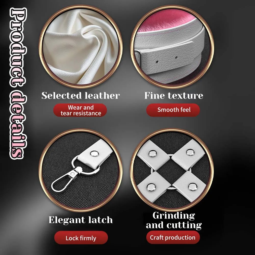 Sex Toys For Women Couples Handcuffs Set BDSM Bondage Gear Bed Restraints Rope Strap Adult Game Wrists Neck Cuffs & Eye Mask