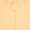 2025 Party Bohemia Rhombus Crystal Bracelet Hand Jewelry for Women Simple Thin Chain Finger Bracelet Jewelry Accessories Gift