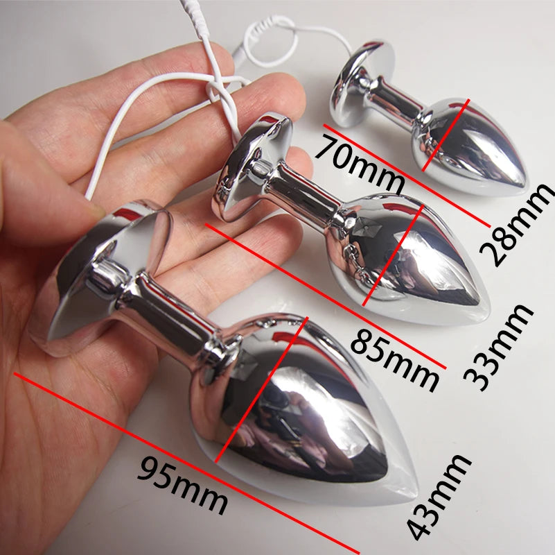 Electro Shock Sex Toys,BDSM Electric Anal Butt Plug Dilator,E stim Estim E-stim,,Electrosex,Electroshock,Electrostimulation